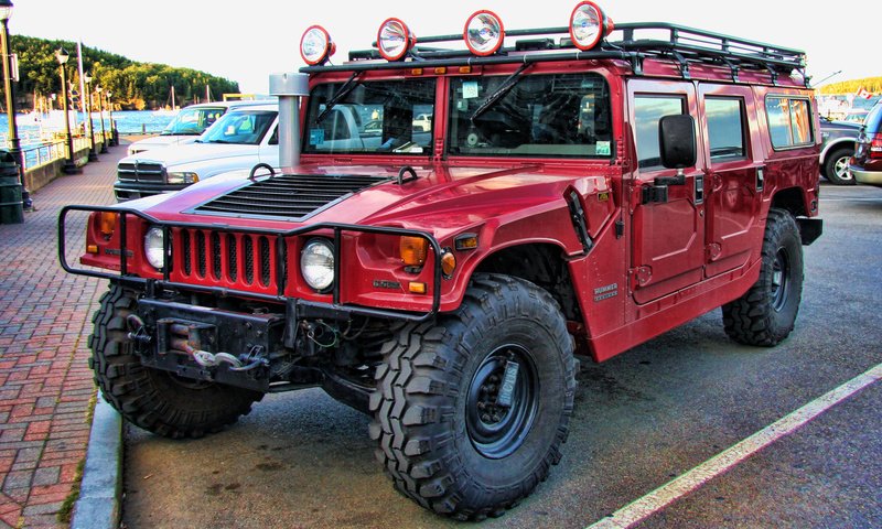 Обои красный, джип, hummer, red, jeep разрешение 1920x1200 Загрузить