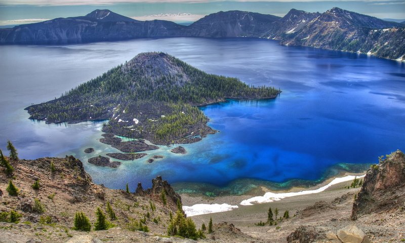 Обои озеро, горы, природа, сша, кратер, орегон, crater lake national park, crater lake drive, lake, mountains, nature, usa, crater, oregon разрешение 2048x1365 Загрузить