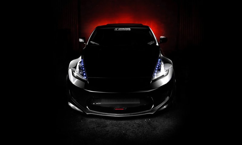 Обои черный, тюнинг, ниссан, nissan 370z, black, tuning, nissan разрешение 1920x1200 Загрузить