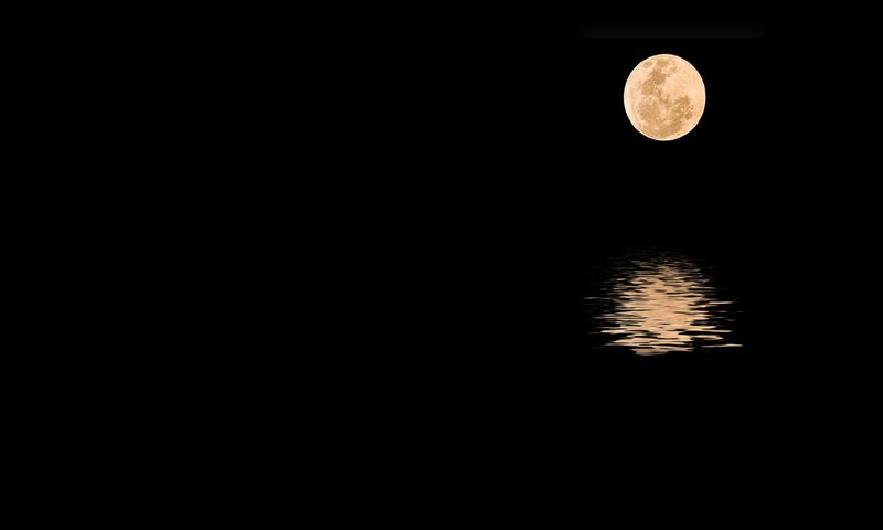 Обои ночь, отражение, луна, night, reflection, the moon разрешение 1920x1200 Загрузить