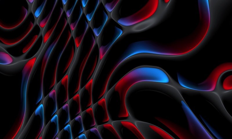 Обои абстрактные разноцветные волны, abstract colorful waves разрешение 2048x1152 Загрузить