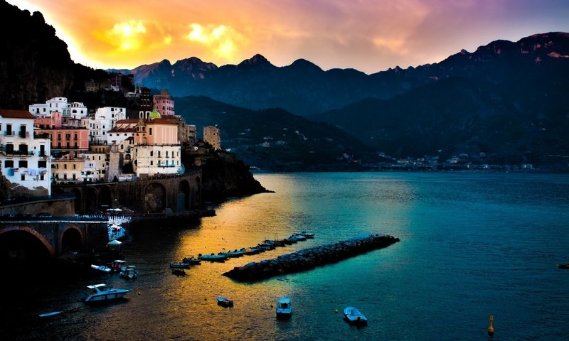 Обои побережье амальфи, the amalfi coast разрешение 2560x1440 Загрузить