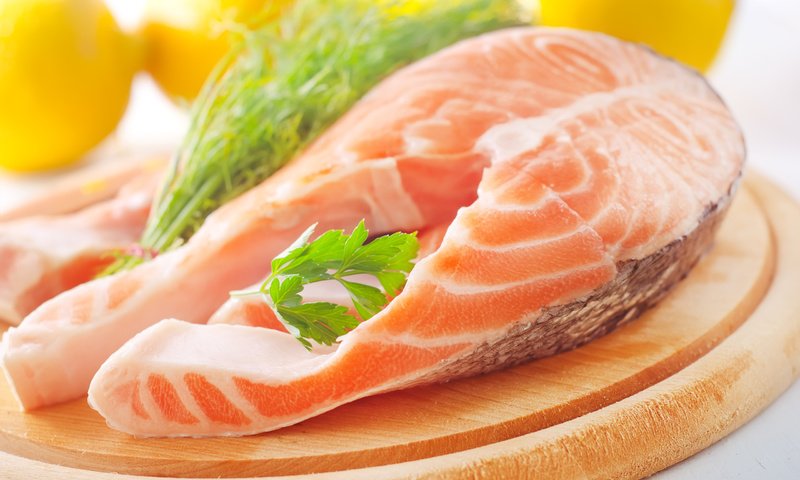 Обои еда, рыба, блюдо, лосось, стейк, красная рыба, food, fish, dish, salmon, steak, red fish разрешение 2560x1600 Загрузить
