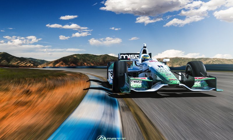 Обои скорость, трасса, болид, indycar, speed, track, the car разрешение 1920x1260 Загрузить