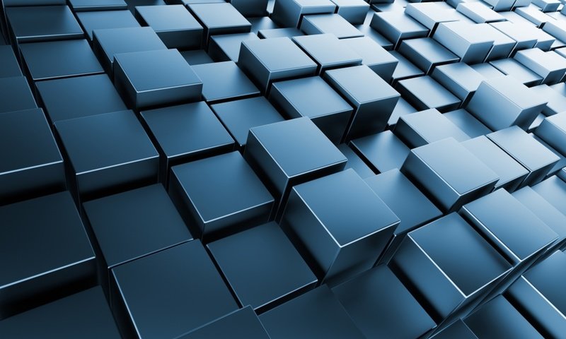 Обои кубики, кирпич, кубы, метал, квадрат, 3д, хром, cubes, brick, cuba, metal, square, 3d, chrome разрешение 1925x1284 Загрузить