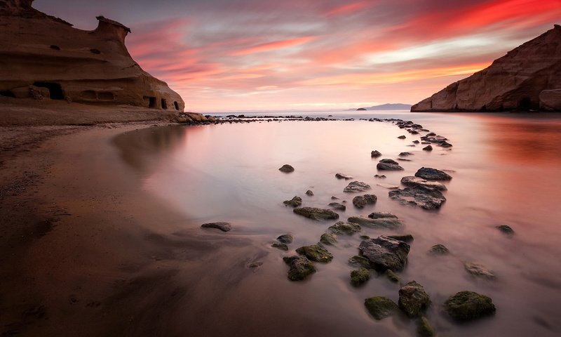 Обои отлив, небо, облака, скалы, природа, камни, море, побережье, бухта, tide, the sky, clouds, rocks, nature, stones, sea, coast, bay разрешение 1920x1200 Загрузить