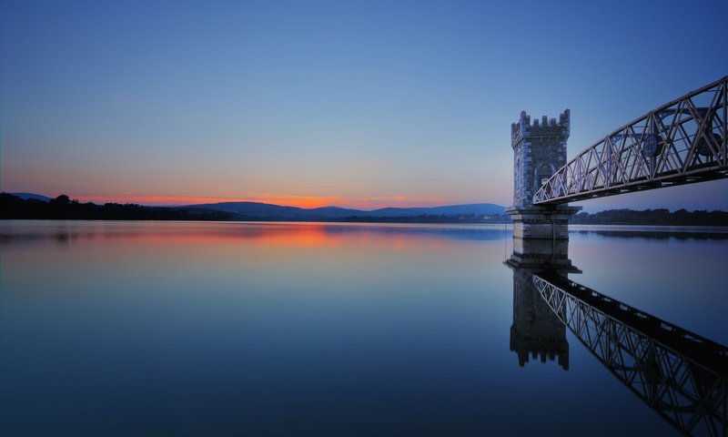 Обои озеро, отражение, утро, мост, lake, reflection, morning, bridge разрешение 2048x1365 Загрузить