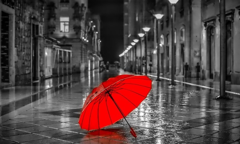 Обои настроение, дома, улица, дождь, зонтик, mood, home, street, rain, umbrella разрешение 1920x1200 Загрузить