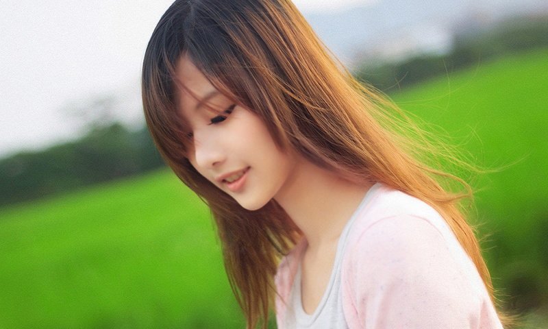 Обои девушка, улыбка, азиатка, girl, smile, asian разрешение 1980x1238 Загрузить