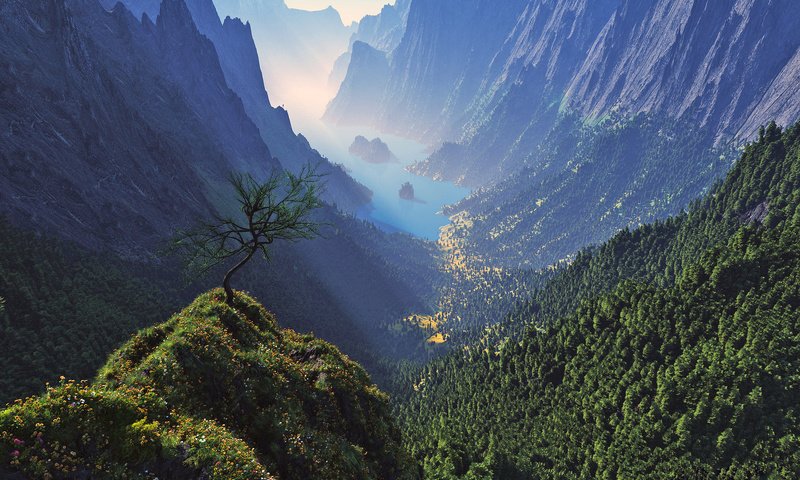 Обои горы, природа, растительность, дикая местность, горный рельеф, mountains, nature, vegetation, wilderness разрешение 1920x1200 Загрузить