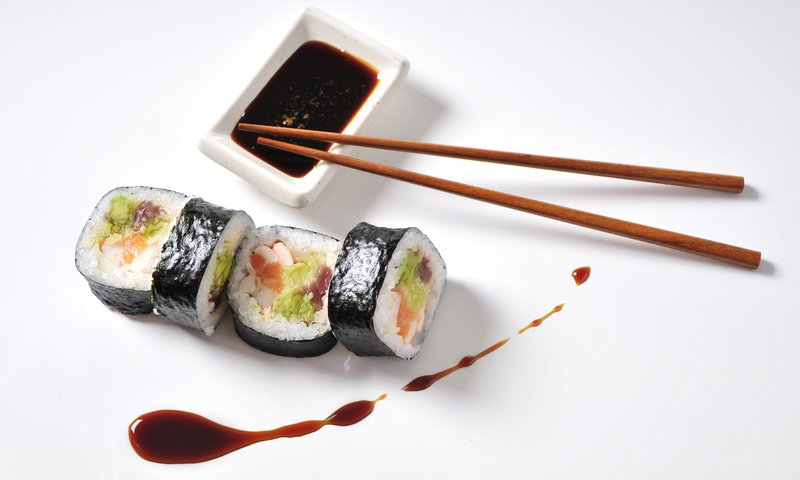 Обои суши, роллы, морепродукты, sushi, rolls, seafood разрешение 2880x1800 Загрузить