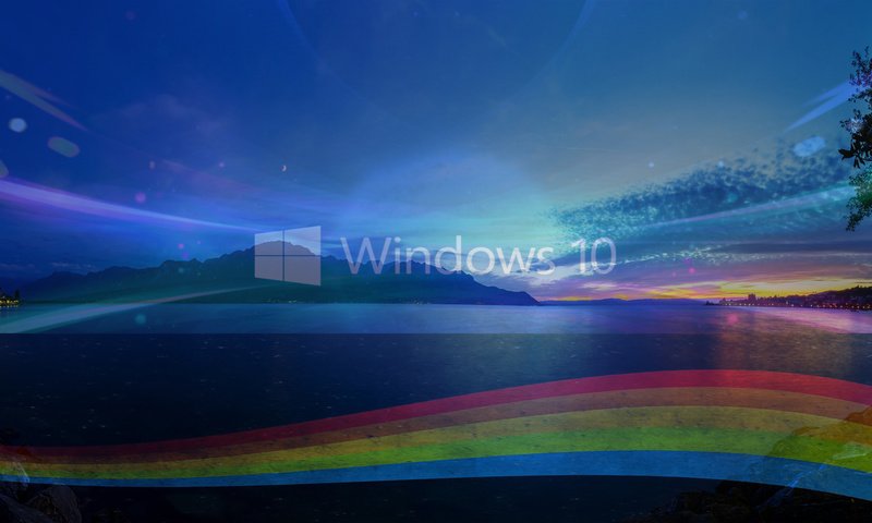 Обои блики, фотошоп, эффекты, windows 10, glare, photoshop, effects разрешение 1920x1080 Загрузить