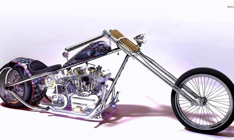 Обои мотоцикл, мясорубка, motorcycle, chopper разрешение 1920x1080 Загрузить