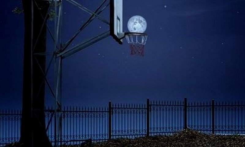 Обои ночь, луна, баскетбол, night, the moon, basketball разрешение 1920x1200 Загрузить