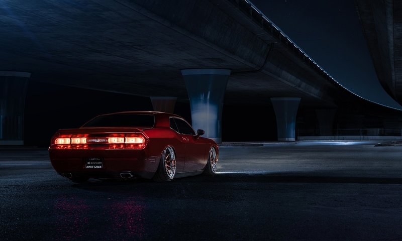 Обои ночь, мост, авто, challenger, додж, night, bridge, auto, dodge разрешение 1920x1200 Загрузить