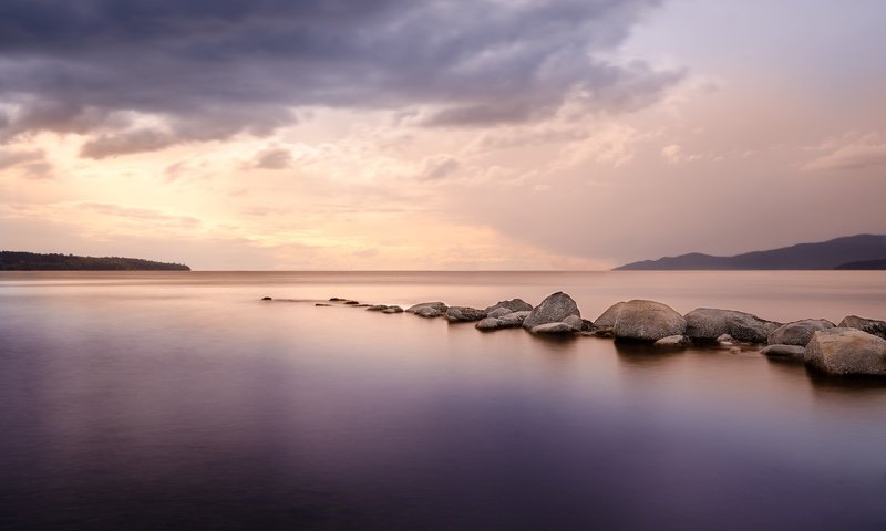 Обои камни, закат, пляж, океан, ванкувер, британская колумбия, stones, sunset, beach, the ocean, vancouver, british columbia разрешение 3360x2100 Загрузить