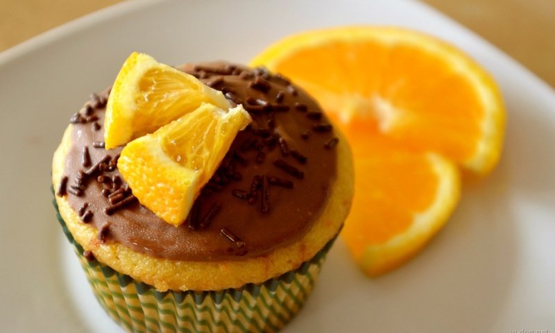 Обои апельсин, сладкое, выпечка, десерт, пирожное, кекс, orange, sweet, cakes, dessert, cake, cupcake разрешение 1920x1200 Загрузить