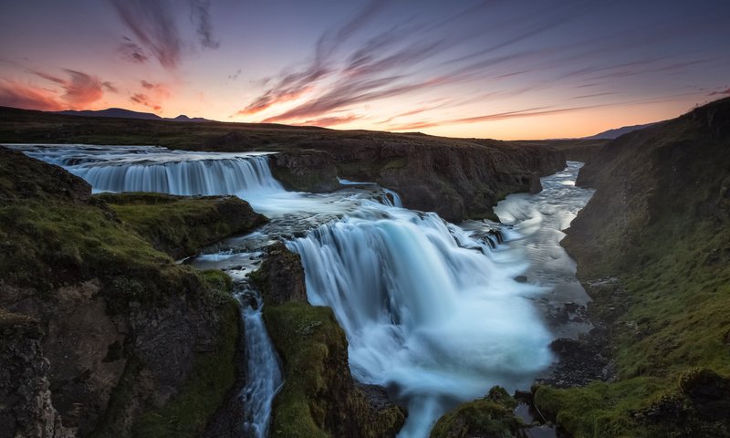 Обои водопад, поток, исландия, каскад, гюдльфосс, водопад годафосс, waterfall, stream, iceland, cascade, gullfoss разрешение 1920x1200 Загрузить