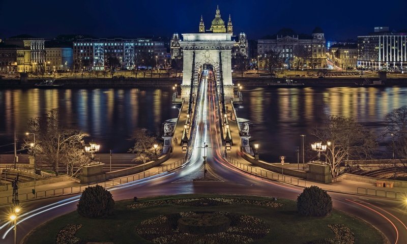 Обои венгрия, будапешт, дунай, цепной мост, ночь. огни, hungary, budapest, the danube, chain bridge, night. lights разрешение 2048x1383 Загрузить