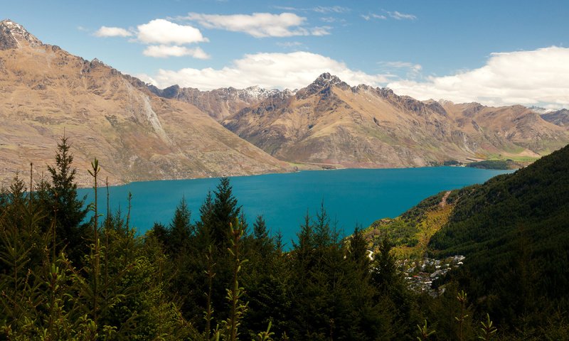 Обои горы, море, сосны, ель, норвегия, mountains, sea, pine, spruce, norway разрешение 3600x2400 Загрузить