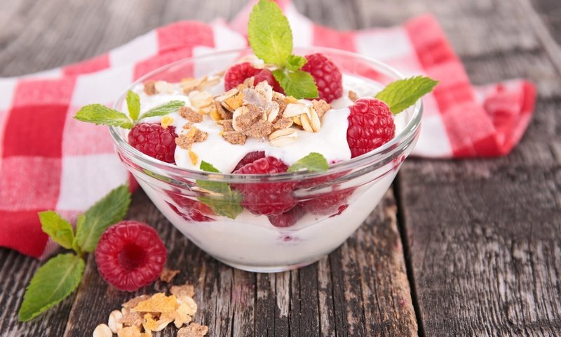 Обои малина, завтрак, хлопья, мюсли, йогурт, свежие, з фрукты, raspberry, breakfast, cereal, muesli, yogurt, fresh, s fruit разрешение 5250x3501 Загрузить