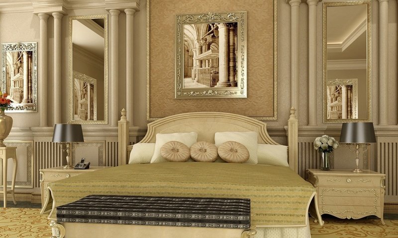 Обои стиль, интерьер, спальня, style, interior, bedroom разрешение 1920x1200 Загрузить
