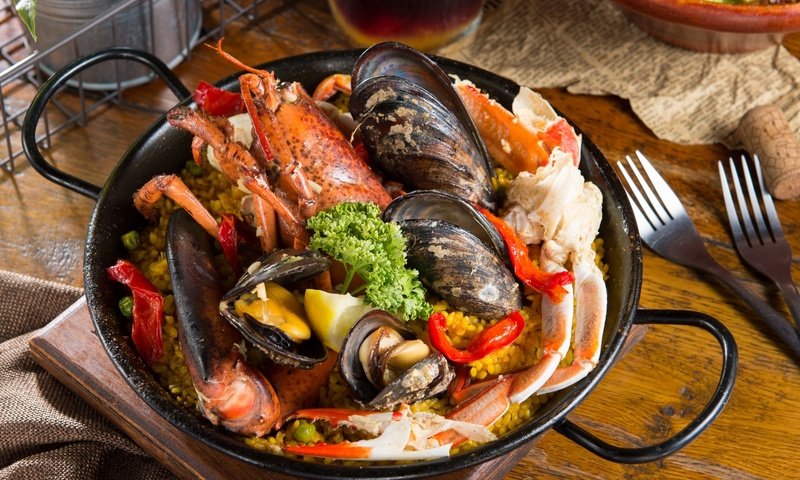 Обои каша, морепродукты, моллюски, омар, porridge, seafood, shellfish, omar разрешение 2000x1297 Загрузить