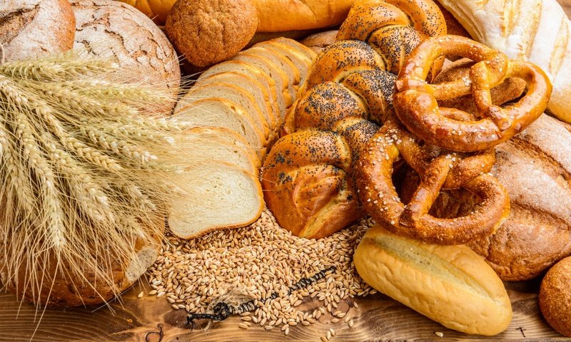 Обои булки, пшеница, хлеб, выпечка, зерно, булочки, сдоба, baking, bread, wheat, cakes, grain, buns, muffin разрешение 2880x1922 Загрузить