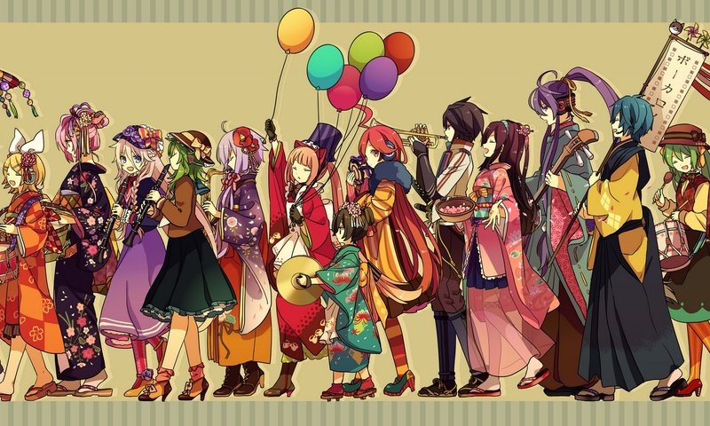 Обои арт, gumi, kaai yuki, девушки, kamui gakupo, mizki, вокалоид, nekomura iroha, vy2, megurine luka, мики, kagamine rin, ия, мику хацунэ, kagamine len, kaito, meiko, yuzuki yukari, akiyoshi, tama-pete, art, girls, vocaloid, miki, ia, hatsune miku разрешение 2409x1080 Загрузить