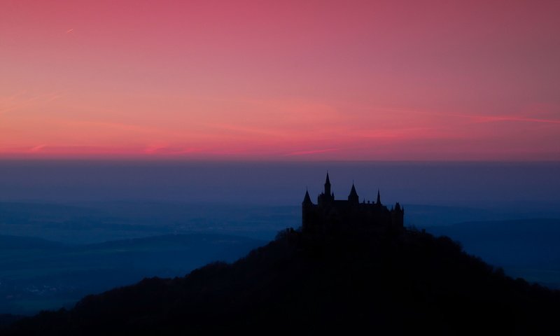 Обои ночь, пейзаж, германия, бург гогенцоллерн, night, landscape, germany, burg hohenzollern разрешение 2047x1267 Загрузить