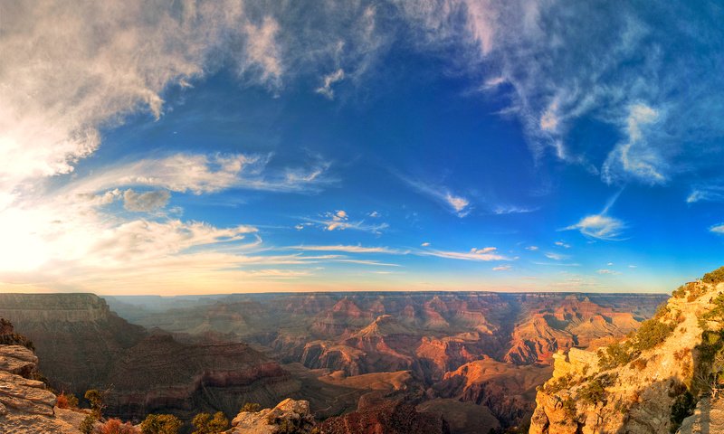 Обои облака, скалы, пейзаж, каньон, grand canyon, clouds, rocks, landscape, canyon разрешение 2560x1600 Загрузить