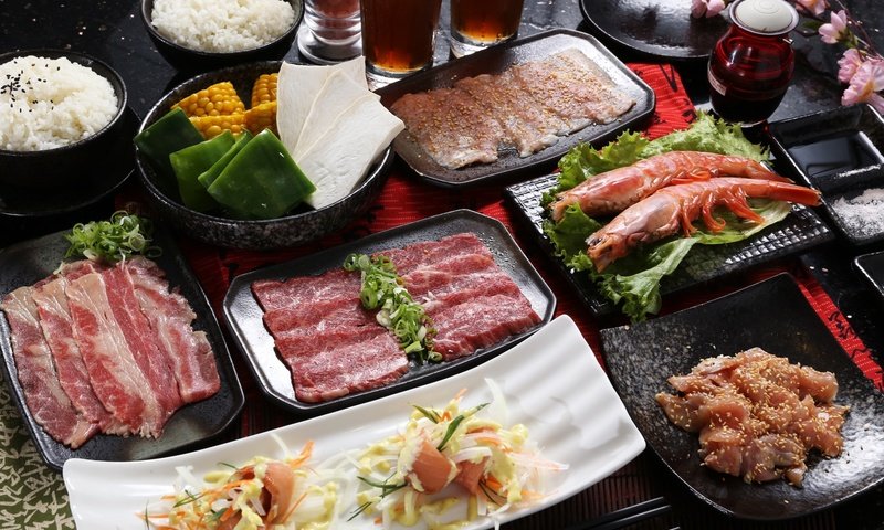 Обои морепродукты, японская кухня, бекон, блюда, seafood, japanese cuisine, bacon, meals разрешение 2400x1600 Загрузить