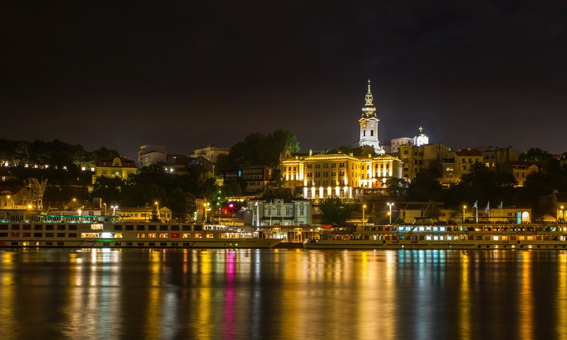 Обои ночь, огни, река, город, сербия, belgrade, night, lights, river, the city, serbia разрешение 3456x2304 Загрузить