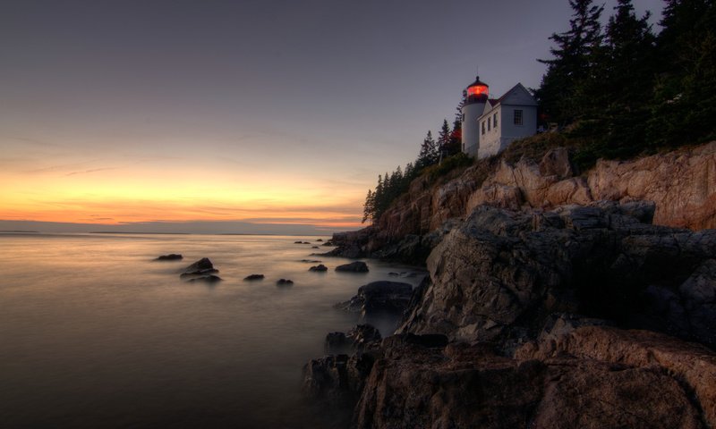 Обои скалы, пейзаж, море, маяк, bass harbor head lighthouse, acadia national park, rocks, landscape, sea, lighthouse разрешение 4317x2866 Загрузить