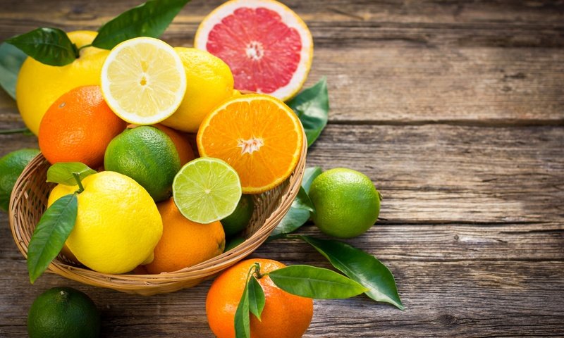 Обои фрукты, лимон, апельсин, лайм, цитрус, цитрусы, грепфрут, fruit, lemon, orange, lime, citrus, grapefruit разрешение 2880x1894 Загрузить