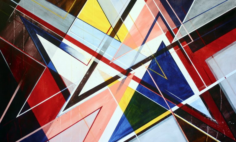 Обои абстракция, цвет, форма, abstraction, color, form разрешение 3143x1960 Загрузить
