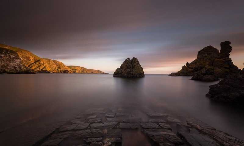 Обои скалы, берег, море, шотландия, pettico wick, rocks, shore, sea, scotland разрешение 2560x1600 Загрузить