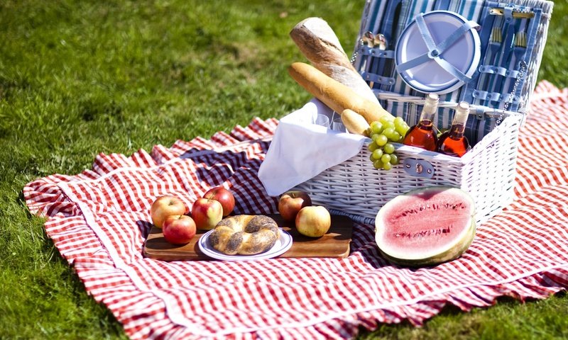 Обои виноград, еда, фрукты, яблоки, арбуз, хлеб, пикник, grapes, food, fruit, apples, watermelon, bread, picnic разрешение 2560x1600 Загрузить