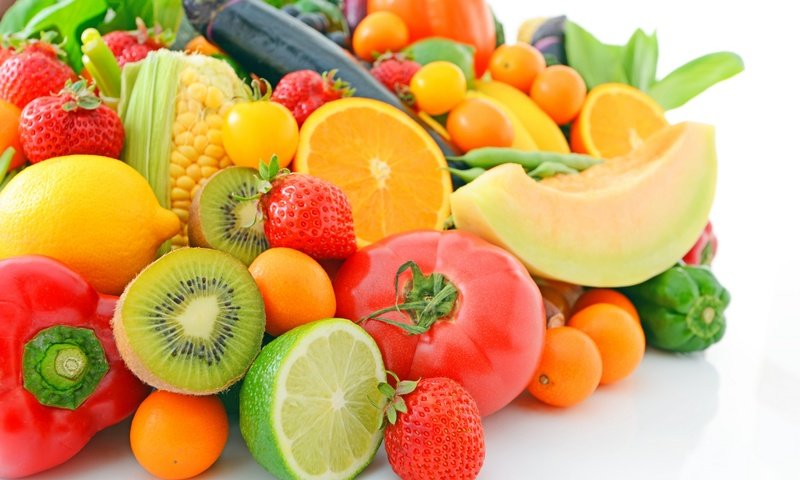 Обои фрукты, ягоды, лесные ягоды, овощи, fruits, парное, fruit, berries, vegetables, fresh разрешение 2880x1922 Загрузить