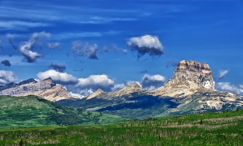 Обои небо, облака, деревья, горы, долина, the sky, clouds, trees, mountains, valley разрешение 2048x1255 Загрузить