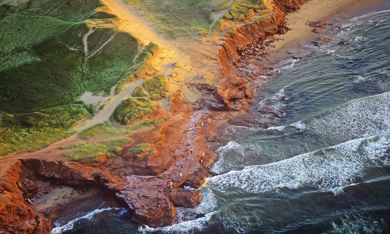 Обои пляж, люди, канада, остров принца эдуарда, beach, people, canada, prince edward island разрешение 1920x1080 Загрузить