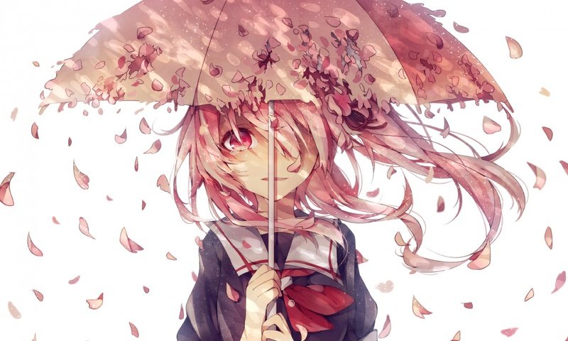 Обои арт, девушка, лепестки, зонт, слезы, kantai collection, art, girl, petals, umbrella, tears разрешение 3840x2400 Загрузить