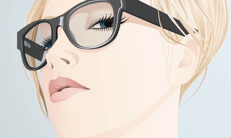 Обои девушка, вектор, блондинка, взгляд, очки, лицо, ресницы, girl, vector, blonde, look, glasses, face, eyelashes разрешение 5900x4172 Загрузить