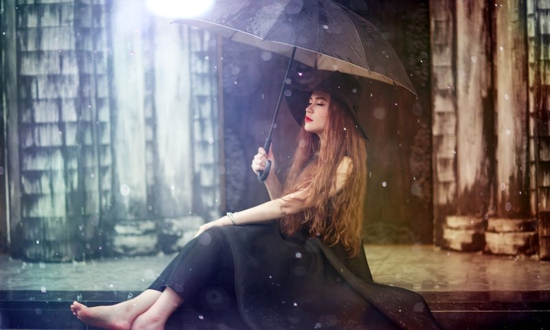 Обои девушка, зонт, азиатка, girl, umbrella, asian разрешение 2047x1290 Загрузить