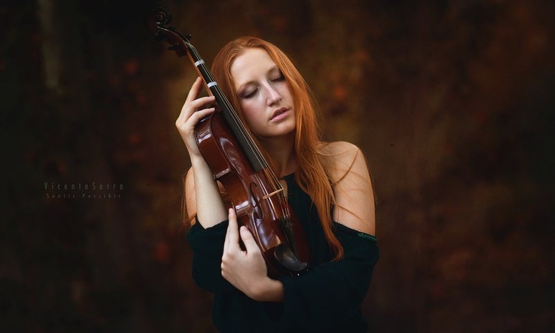 Обои девушка, скрипка, музыка, girl, violin, music разрешение 2048x1256 Загрузить