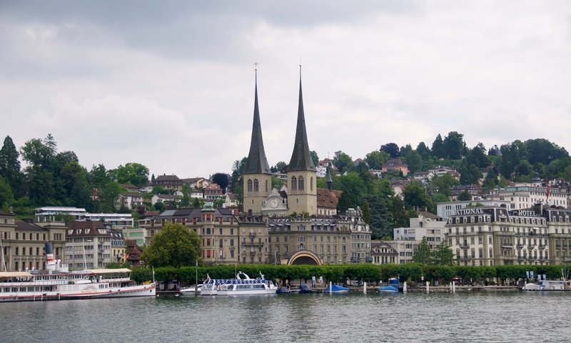 Обои озеро, швейцария, дома, церковь, люцерн, lake, switzerland, home, church, lucerne разрешение 2880x1913 Загрузить