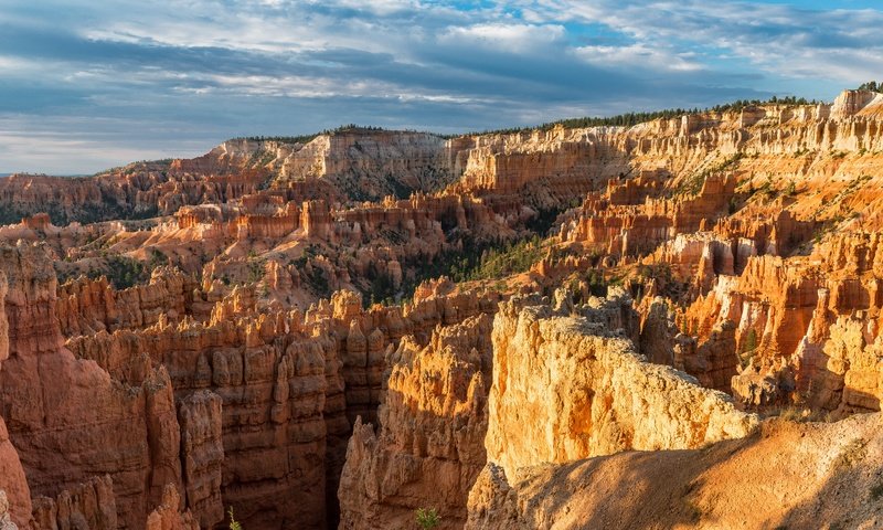 Обои небо, каньон, брайс каньон национальный парк, the sky, canyon, bryce canyon national park разрешение 7293x4133 Загрузить