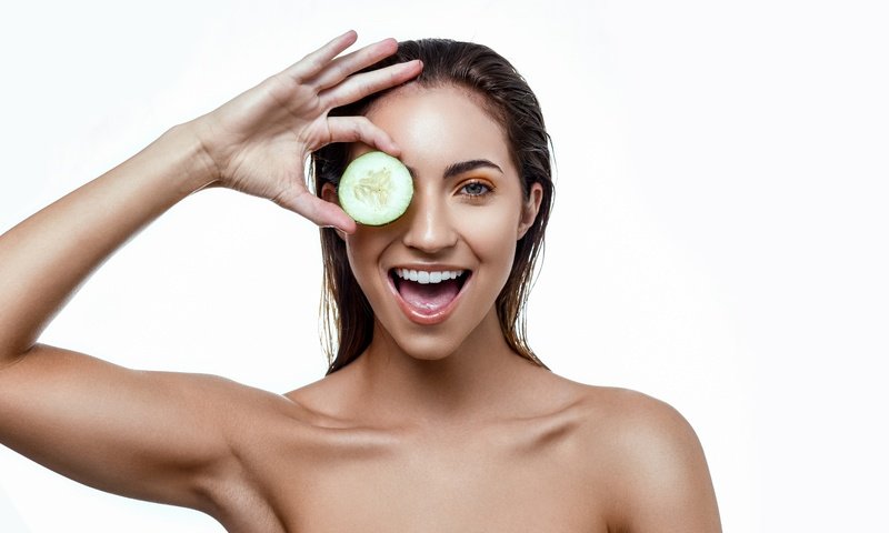 Обои модель, лицо, огурец, анна, model, face, cucumber, anna разрешение 7127x4514 Загрузить