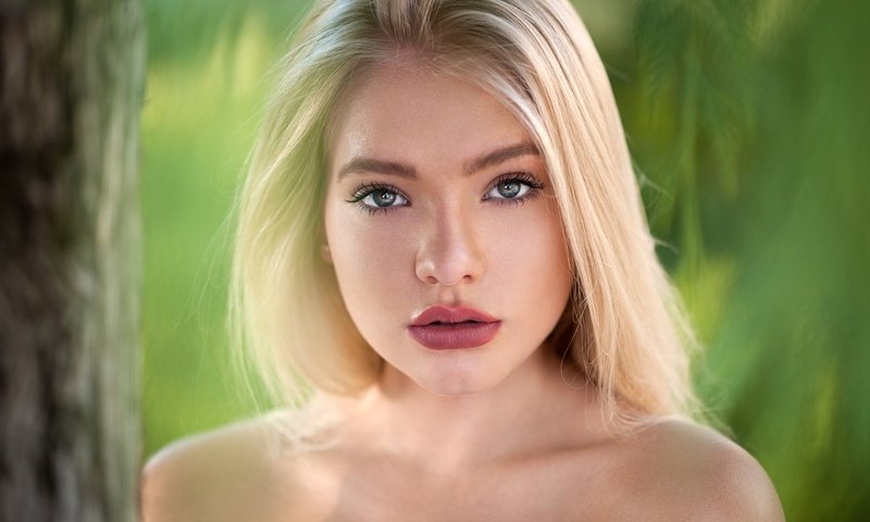 Обои девушка, блондинка, портрет, модель, анна, голые плечи, girl, blonde, portrait, model, anna, bare shoulders разрешение 2048x1363 Загрузить