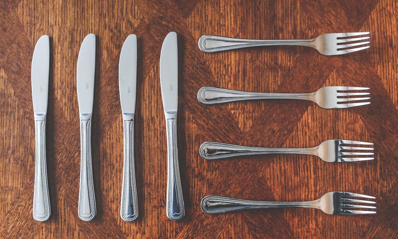 Обои ножи, вилки, столовые приборы, knives, fork, cutlery разрешение 5270x3513 Загрузить